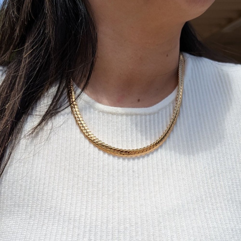 Vince Camuto Gold-tone Brass Chain Minimal Style Necklace